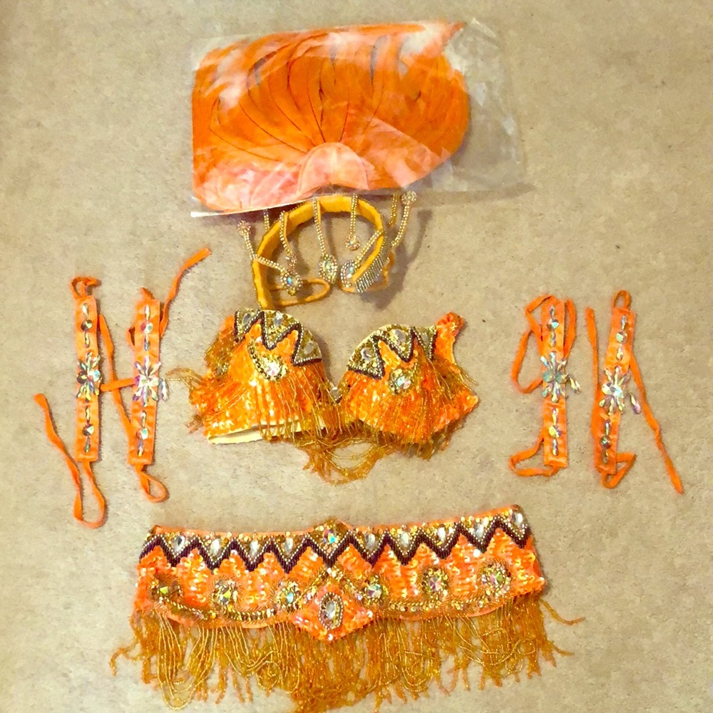 Samba Carnival Costume Orange Size 34D